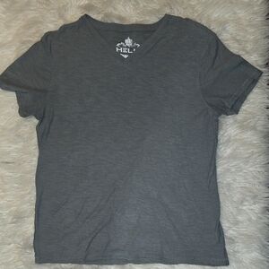 Helix Men's Gray V-Neck T-Shirt